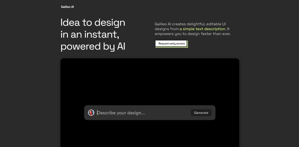 Galileo AI：设计师的必备工具，文本转化UI不再是难题！