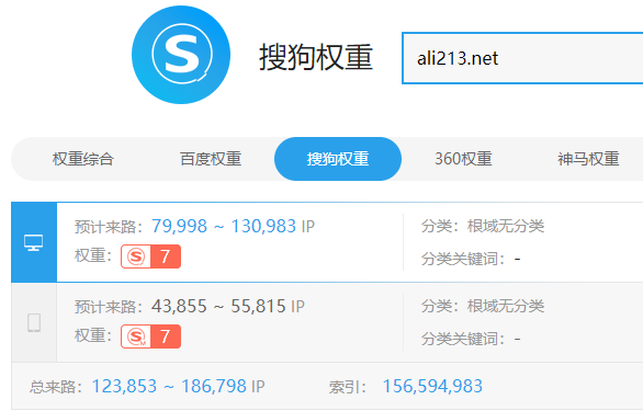 爱站网 搜狗权重查询